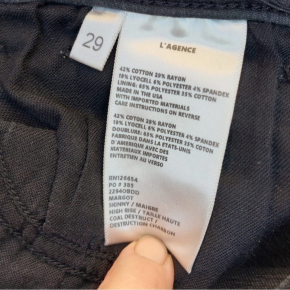 L’AGENCE Margot High Rise Skinny Destructed Jeans - Picture 3 of 5